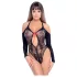 NO:XQSE - zwart body met strik, lange mouwen (S-L)