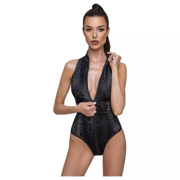 Cottelli Party - body - slangenprint - zwart - M