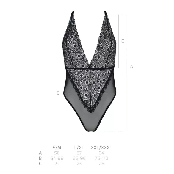 Passion Eco Zinnia - kantbody (zwart) - L/XL