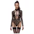 Cottelli - transparant body met bandjes - zwart