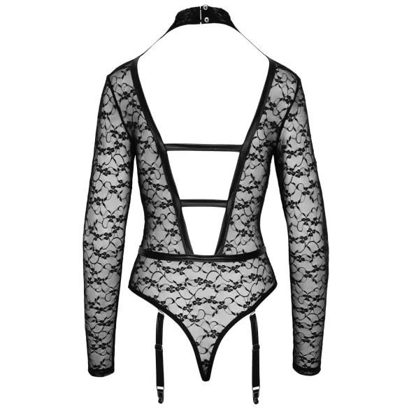 Cottelli - transparant body met bandjes - zwart