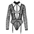 Cottelli - transparant body met bandjes - zwart