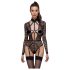 Cottelli - transparante, bandjes body (zwart) - M