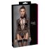 Cottelli - transparante, bandjes body (zwart) - M