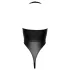 Cottelli Party - body met halsband - glanzend - zwart - M
