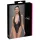 Cottelli Party - body met halsband - glanzend - zwart - L