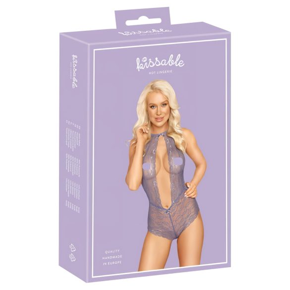 Kissable - halsband kanten body (paars)