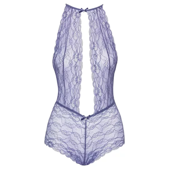 Kissable - body met nekband - kanten lingerie - paars