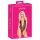 Kissable - roze geborduurde body (zwart) - L/XL