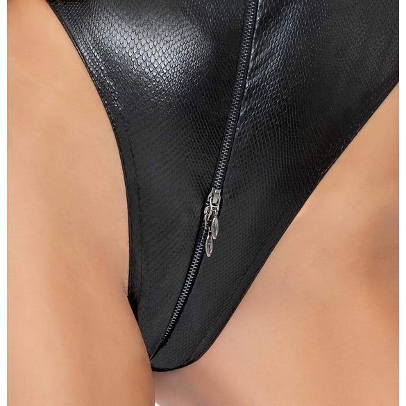 Noir - slangenprint body (zwart)