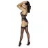 Cottelli - open body met bandjes en jarretels - zwart - L