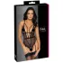 Cottelli - open body met bandjes en jarretels - zwart - L