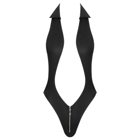 Cottelli Party - damesbody met kraag - zwart - M/L