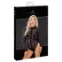 Noir - luipaardprint lange mouwen body (zwart) - M