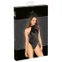 Noir - glanzende body met halternek (zwart) - XL