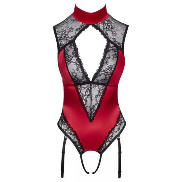 Cottelli - kanten body met halternek - rood