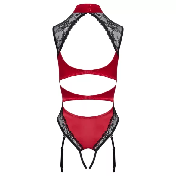 Cottelli - kanten body met halternek - rood