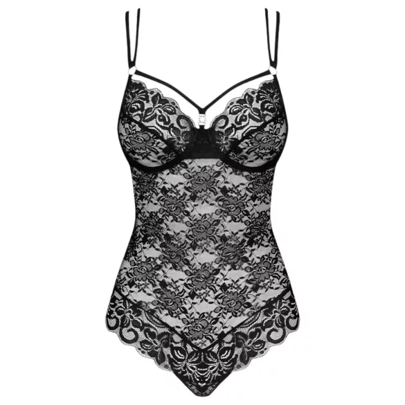 Obsessive - teddy body - sexy kant - zwart