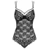 Obsessive - teddy body - sexy kant - zwart