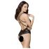 Obsessive 860-TED-1 - Ultra sexy kanten body (zwart) - L/XL