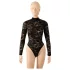 Cottelli - lange mouwen kanten body (zwart) - S