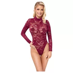 Cottelli - doorzichtig kanten body (rood) - L