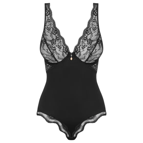 Obsessive Luvae - body - transparant borstgedeelte - zwart - L/XL