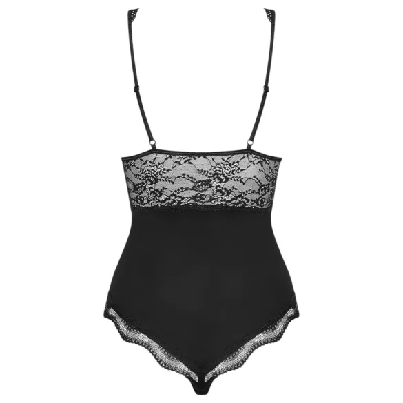 Obsessive Luvae - body - transparant borstgedeelte - zwart - L/XL
