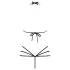 Obsessive - body harnas - met sierband - zwart - S/M