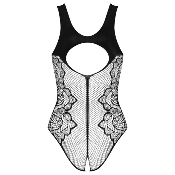 Obsessive B335 - open bodysuit - transparant zwart - S-L