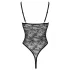 Cottelli - transparant open kanten body - zwart - M