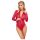 Cottelli - rood slangenhuid-print body - L
