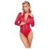 Cottelli - body lingerie - slangenprint - rood - L