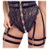 Cottelli - open bodysuit met bandjes - zwart - M