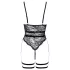 Cottelli - open bodysuit met bandjes - zwart - M