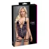 Cottelli - open bodysuit met bandjes - zwart - M