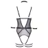 Cottelli Bondage - open body en armbanden (donkerpaars) - L