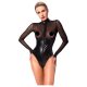 Noir - Glanzend Body met Transparante Inzet (Zwart) - XL