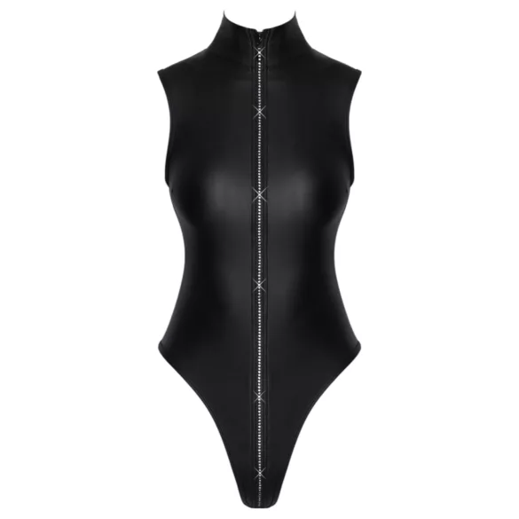 Cottelli - dames body - glanzend effect - zwart - L