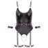 Cottelli - open bondage body met boeien (zwart) - L