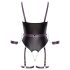 Cottelli - open bondage body met boeien (zwart) - L