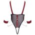 Cottelli Bondage - verleidelijke open body met ketting (zwart)