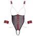 Cottelli Bondage - verleidelijke open body met ketting (zwart) - M