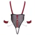Cottelli Bondage - open body met bandjes en ketting - zwart - M