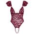 Cottelli - kanten body met parels (rood) - M