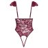 Cottelli - body met kant en parels - rood - L