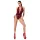Noir Kink Royal - damesbody - transparant - rood - L