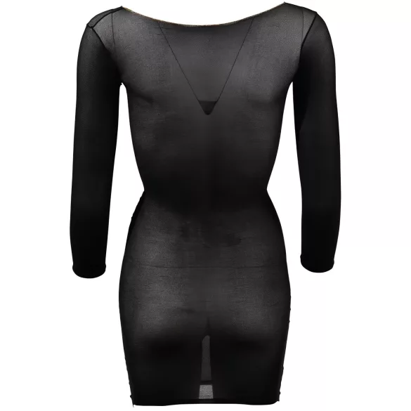 NO:XQSE - Transparante catsuit met lange mouwen - zwart - S/L