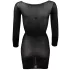 NO:XQSE - Transparante catsuit met lange mouwen - zwart - S/L