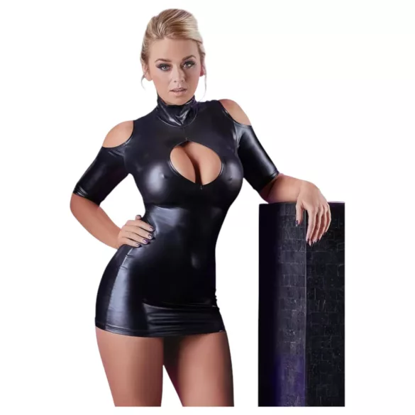 Cottelli - jurkje met open schouders - zwart - XL